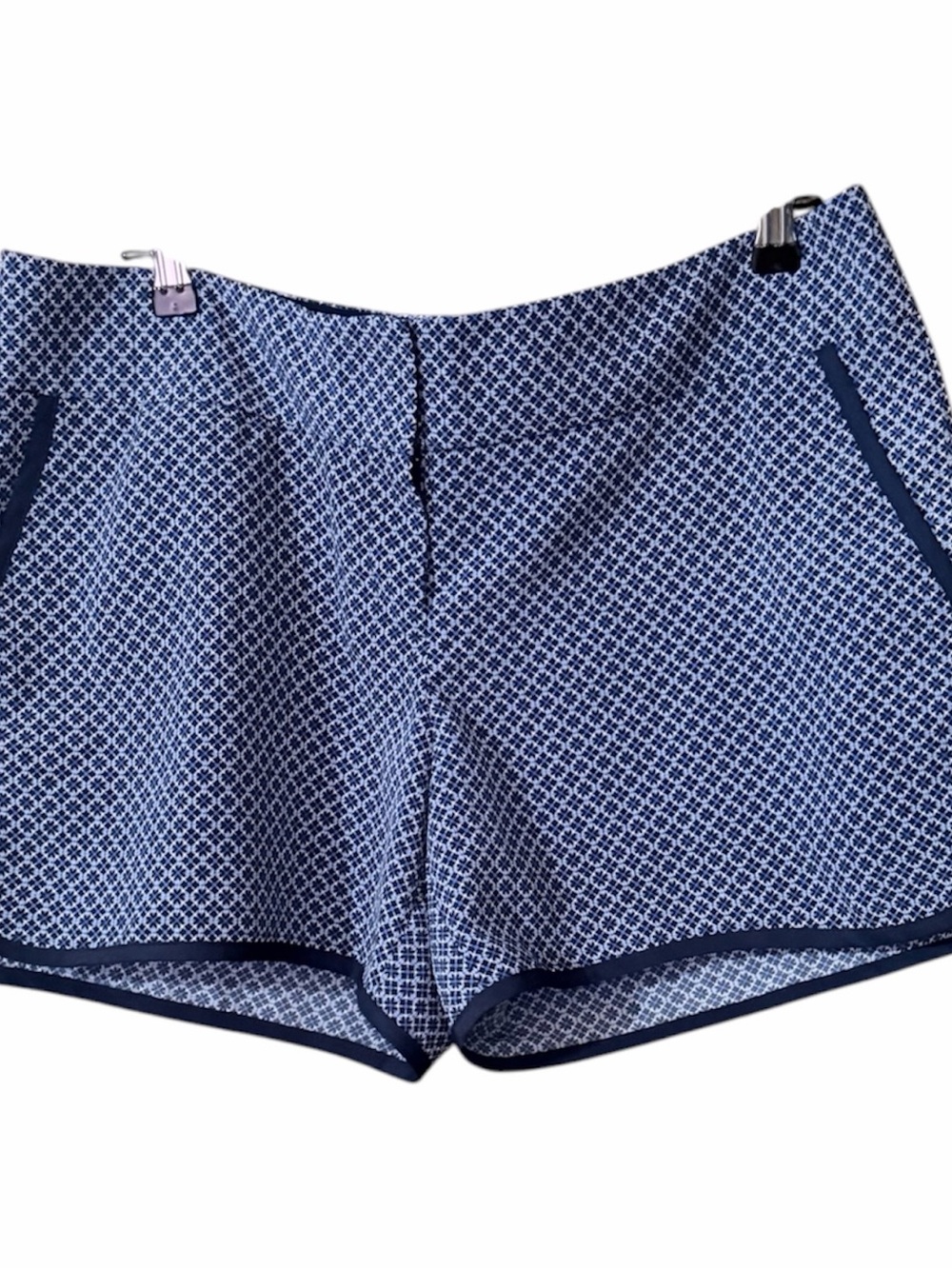 Outback Red Navy and White Geo High-Waist Casual Shorts